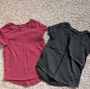 Cat & Jack Burgundy and Black Short Sleeve Tees